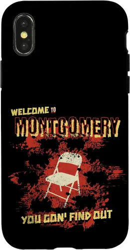 Vista 4 de iPhone 14 Bienvenido a Montgomery White Chair Funny Battle of Montgomery Case