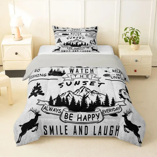 Vista 49 de Erosebridal American Flag Twin Comforter Set Army Green Camo Bedding Set for Kids Boys Girls Bear Claw Hunting Theme Bed Set Camoflage Camping