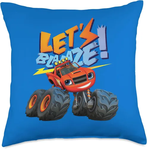 Vista 5 de Blaze and the Monster Machines Let's Blaze - Almohada (16.0 x 16.0 in), multicolor
