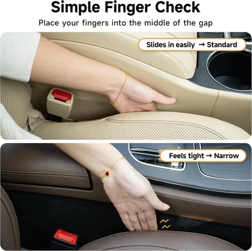 Vista 5 de Givifive Juego de 2 rellenos de espacio para asiento de automóvil, espuma suave, multifuncional, con organizador y función de gancho, tapón