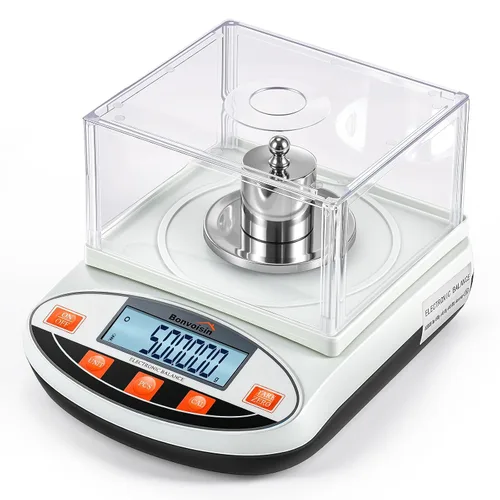 Vista 9 de Báscula de laboratorio Bonvoisin 3.53 oz x 0.00004 oz Balanza analítica digital de gramos Precision Scale with %, 13 Units, GN to 0.00, Tare