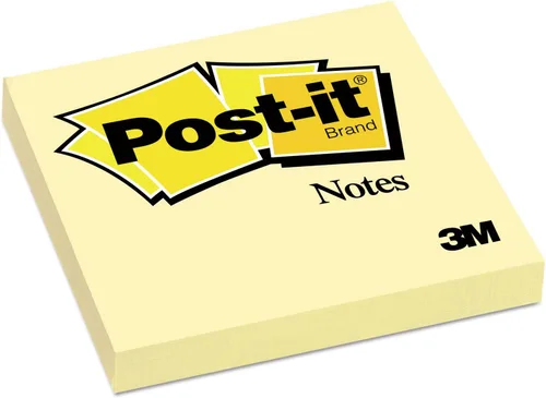 Vista 3 de 3M Post-It Notes, almohadillas originales, 3 x 3 pulgadas, 100 hojas por bloc, paquete de 2, canario (MMM654YW)