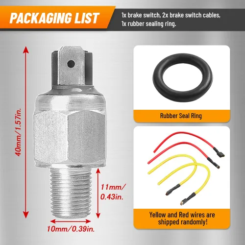 Vista 5 de Interruptor de freno de motocicleta para Harley Davidson para Touring Dyna para Softail para Sportster V-Rod, interruptor de luz de freno trasero