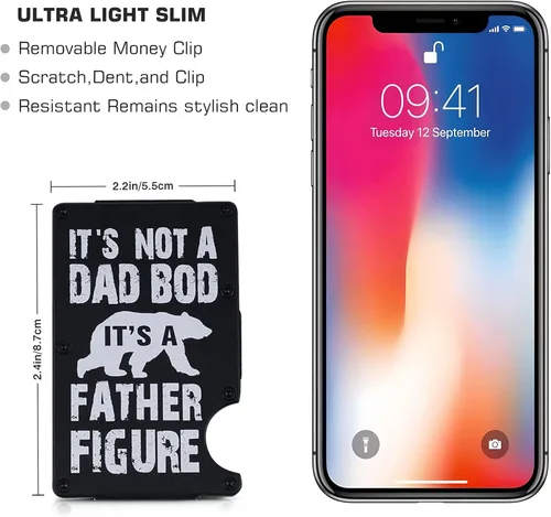 Vista 6 de Gadsden - Billetera táctica para hombre Don't Tread on me 1776 Slim Money Clip America Land of the RFID Bloqueo Gratis Cartera de metal grabada