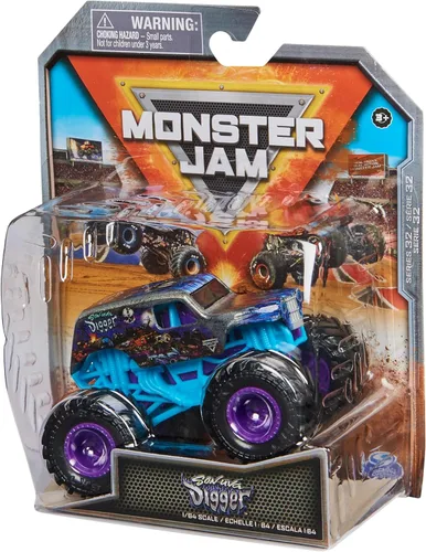Vista 8 de Monster Jam 2023 Spin Master 1:64 Diecast Truck Series 32 Steel Reveal Son-uva Digger