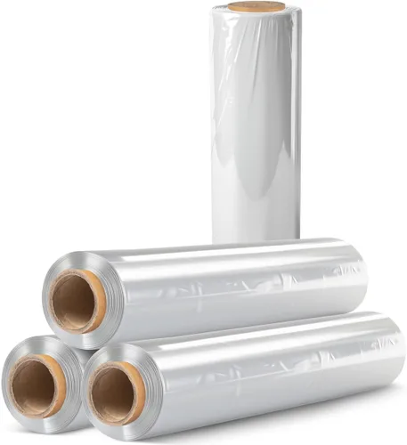 Vista 8 de Envoltura elástica resistente Envoltura retráctil de plástico transparente para mudanza y envoltura de paletas, grosor 80, rollo de 18 pulgadas x