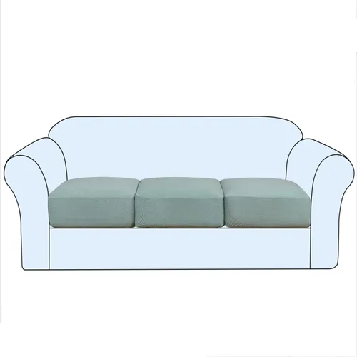 Vista 33 de Funda de cojín elástica para sofá, funda de asiento, funda de sofá de dos plazas, protector de elastano elástico para muebles para asiento (negro, 1)