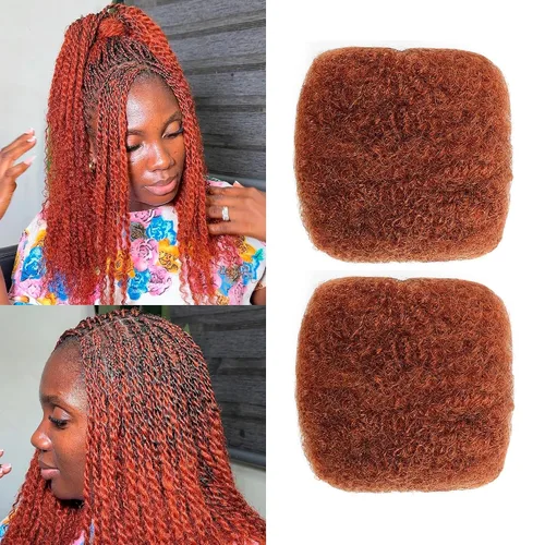 Vista 9 de 1.06 oz/paquete de cabello humano afro rizado (8 pulgadas, 1 paquete #2)