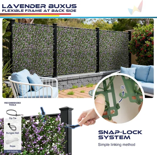 Vista 4 de Windscreen4less 1 panel artificial de boj de 20 x 20 pulgadas, decoración de pared verde hierba sintética para decoración de interiores