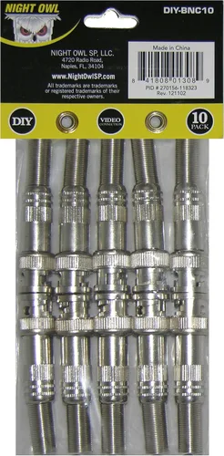 Vista 3 de Night Owl, LLC DIY-BNC10 DIY CCTV BNC Conectores para un total de 5 conexiones de video BNC (Plata)