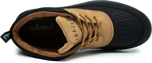 Vista 3 de Botas Oxford de cuero a la moda para hombre, botas de tobillo casuales de media caña para hombre