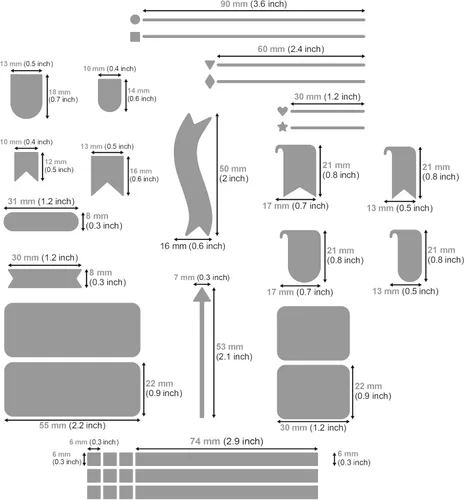 Vista 3 de Aleks Melnyk No.62 Plantilla de metal para diario con balas – Plantilla reutilizable de acero inoxidable para planificador, álbumes de recortes