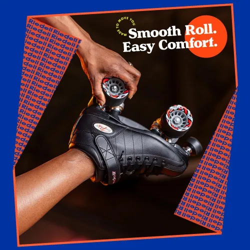 Vista 4 de Riedell Skates R3 patines Ultra-Durable, Sonar Cayman Wheels, Nylon Plate, Precision Fit, Roller Skates, ABEC-5 Bearings, Velcro Cinch Strap