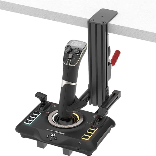 Vista 5 de YAARHEJ 2 Set The Desk Mount for The Flight Sim Game Joystick, Throttle and Hotas Systems Compatible with Logitech X56, X52, Thrustmaster T-Flight