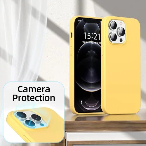 Vista 4 de Funda para iPhone 12 Pro, silicona líquida de alta calidad, funda protectora de cuerpo completo a prueba de caídas