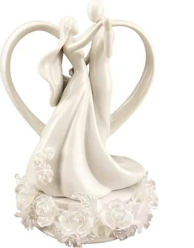 Vista 6 de Wedding Collectibles Decoración para pastel de boda con forma de corazón bailarín estilizado
