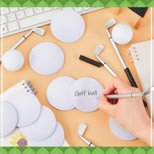 Vista 4 de Estune 12 bolígrafos de bola y 12 notas adhesivas autoadhesivas Notas adhesivas geniales para fiestas Mini bolígrafos decorativos divertidos
