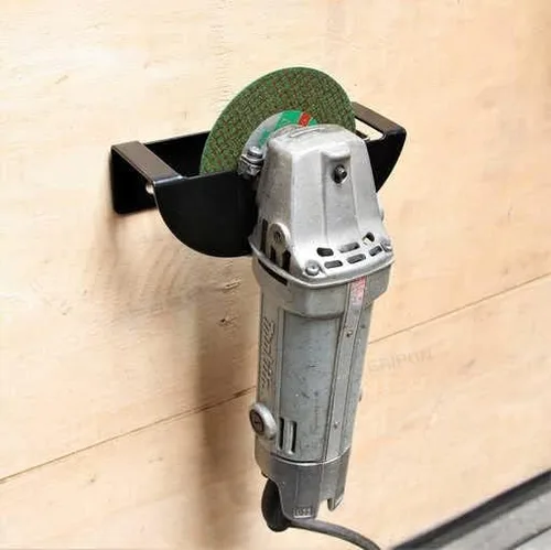 Vista 5 de Paquete de 2 herramientas para amoladora angular negra, soporte de montaje en pared para amoladora de 5 pulgadas