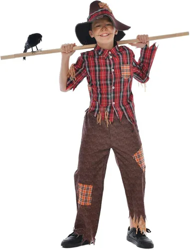 Vista 9 de Snailify Disfraz de espantapájaros para niños, disfraz de cosplay lindo de Halloween