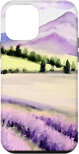 Vista 12 de Funda para iPhone 14 lavanda púrpura flor Francia Provenza acuarela