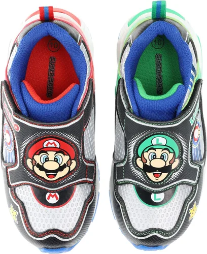 Vista 4 de SUPER MARIO Brothers Mario and Luigi - Tenis para niños, tenis iluminados, tenis mixtos, talla 11 a 3 para niños