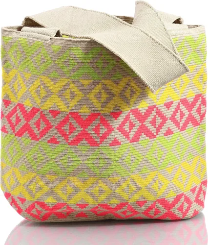 Vista 3 de Wayuu Boho Chic Collection - Bolsa de mano tejida a mano, Design 107