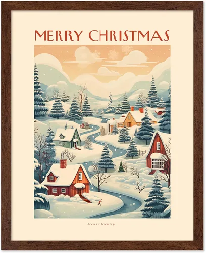 Vista 39 de Poster Master A Holly Jolly - Póster navideño, arte de invierno, diseño de pared moderno, regalo para hombres y mujeres, gran decoración para sala
