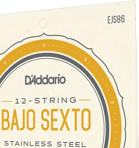 Vista 4 de D'Addario Cuerdas de guitarra de acero inoxidable EJS86 Bajo Sexto