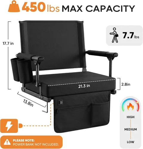 Vista 6 de Sekey Stadium Seats with Back Support & Arm Rest