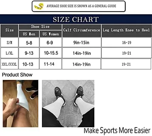Vista 2 de Hi Clasmix Calcetines de compresión médica graduados para mujeres y hombres, recuperación de circulación, hasta la rodilla, calcetines atléticos