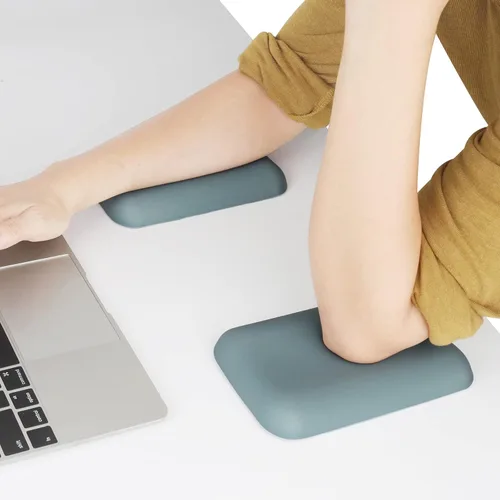 Vista 15 de Leolee Almohadillas ergonómicas negras con espuma viscoelástica y base antideslizante, para aliviar el dolor de codo y muñeca para computadora