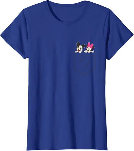 Vista 44 de Disney Mickey & Minnie Mouse - Camiseta de bolsillo pequeño para pareja