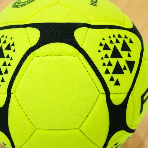 Vista 3 de FORZA Balones de fútbol para interiores [3 tamaños] Pelotas de fútbol amarillas fluorescentes diseñadas para superficies interiores y laminadas