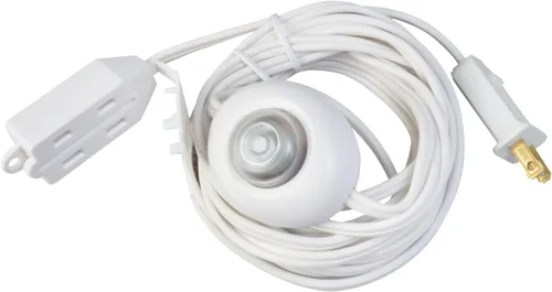 Vista 2 de Woods 10203 - Cable de extensión para interruptor de pie iluminado de 15 pies, color verde