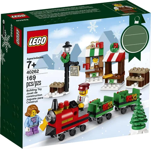 Vista 4 de LEGO 40262 Mini tren de Navidad, juego de temporada de día festivo 169 piezas