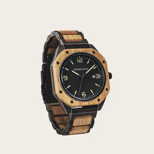 Vista 8 de Relojes de madera de barril de vino de roble francés para hombre, Francés