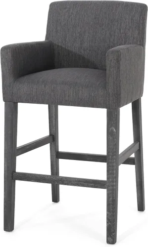 Vista 10 de Harper & Bright Designs Taburetes de bar beige, taburetes de bar de 26 pulgadas de altura de mostrador con respaldo para isla de cocina, sillas