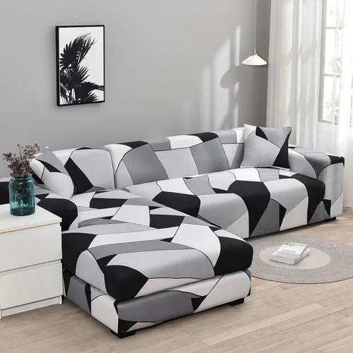 Vista 9 de MIFXIN - Funda de sofá en forma de L, 2 piezas, suave y elástica, para sofá seccionado en forma de L, protector de muebles para perros, mascotas