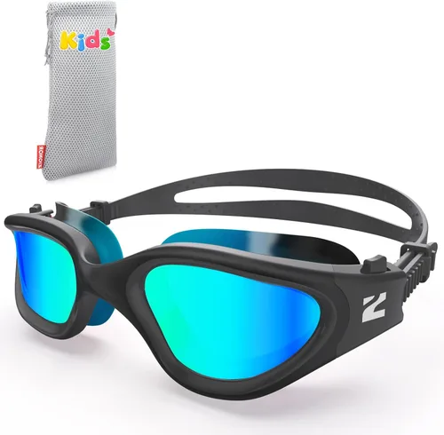 Vista 9 de ZIONOR G1MINI MIX - Gafas de natación para niños, con bloques de color, polarizados, sin fugas, antiniebla, para niños (3-14)