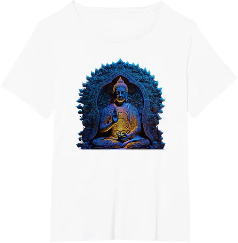 Vista 107 de Estatua de Buda Yoga Budismo Zen Buddhism Meditation T-Shirt Negro