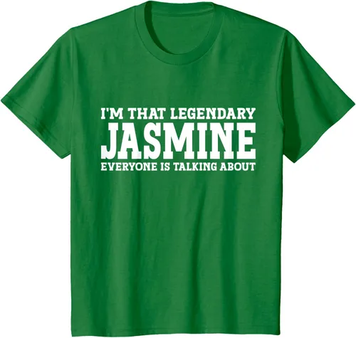 Vista 43 de Jasmine Personal Name - Camiseta divertida de jazmín para mujer y niña, Negro