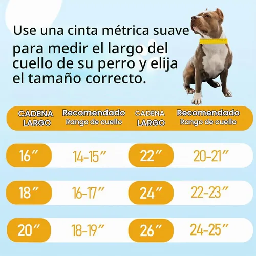 Vista 6 de BAOBOTE Collar de perro de cadena de oro, collar de eslabones cubanos Dorado