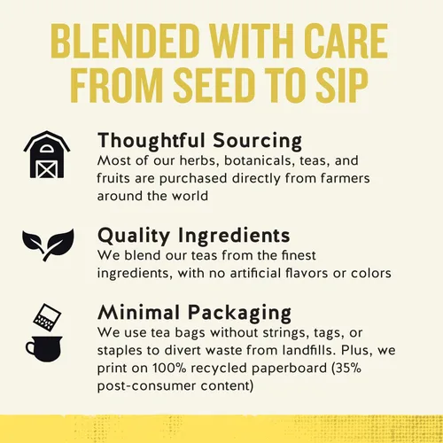 Vista 4 de Celestial Seasonings Lemon Zinger - Té de hierbas, sin cafeína, caja de 20 bolsas de té, (paquete de 6)