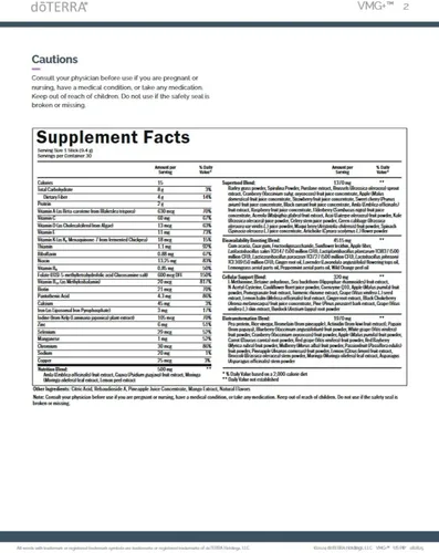 Vista 8 de doTERRA VMG+ redefine el multivitamínico diario