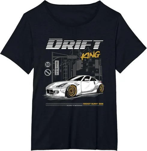 Vista 30 de Z34 370 Fairlady Z - Camiseta gráfica de cuerpo ancho, Negro, S