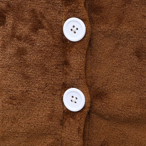 Vista 5 de Mono para bebés y niñas recién nacidas, con estampado de leopardo, orejas de conejo, traje de nieve de vellón, lindo overol con capucha, ropa