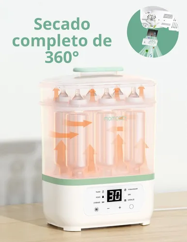 Vista 3 de Momcozy Esterilizador y secadora de biberones, esterilizador eléctrico de biberones de vapor 8 en 1 para biberones, artículos para bebés