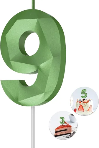 Vista 91 de Velas de cumpleaños con números (0 velas negras), forma de diamante 3D, decoración de pastel de feliz cumpleaños para niños y hombres, cumpleaños