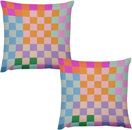Vista 12 de Juego de 2 fundas de almohada florales retro de los años 70, Groovy Funky Hippie Flor Naranja Estética Boho Fundas de Almohada de 16 x 16 pulgadas
