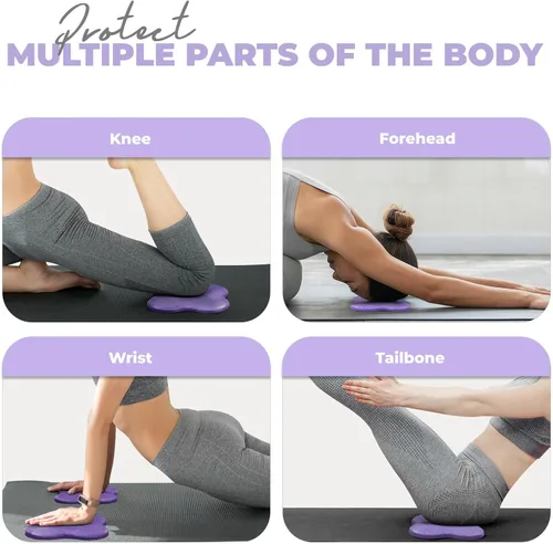 Vista 4 de Yes4All Yoga Knee Pads Pair, Thick Yoga Kneeling Pad for Pilates Exercise, Cushion Gear for Knees & Elbow with 13/16" Thickness